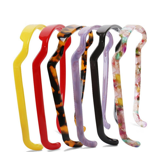 ACETATE SQUARE SUNGLASSES HEADBAND HAIRPIN_CWAHA4351