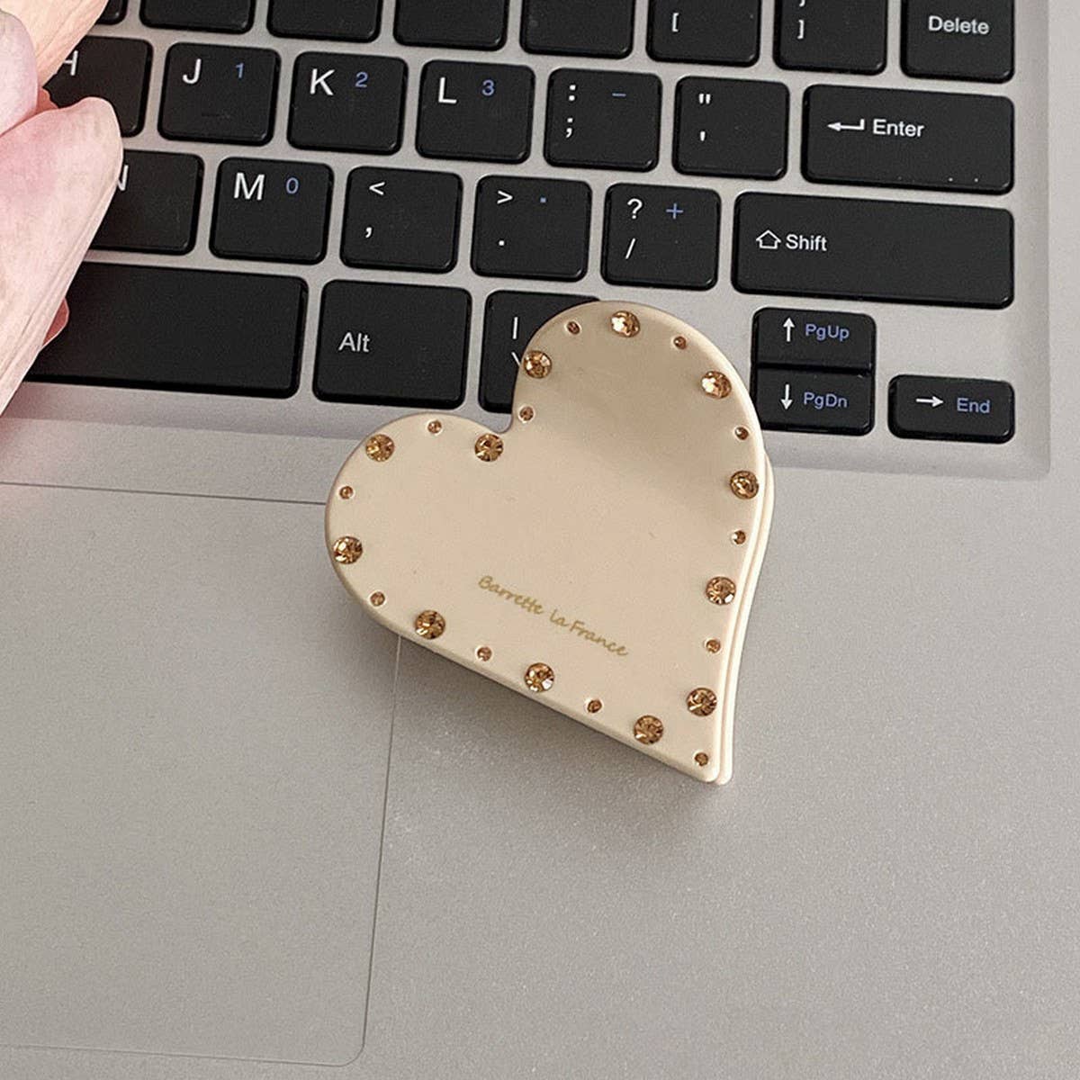 Crystal Heart Acetate Hair Claw ? Lux Chic Style