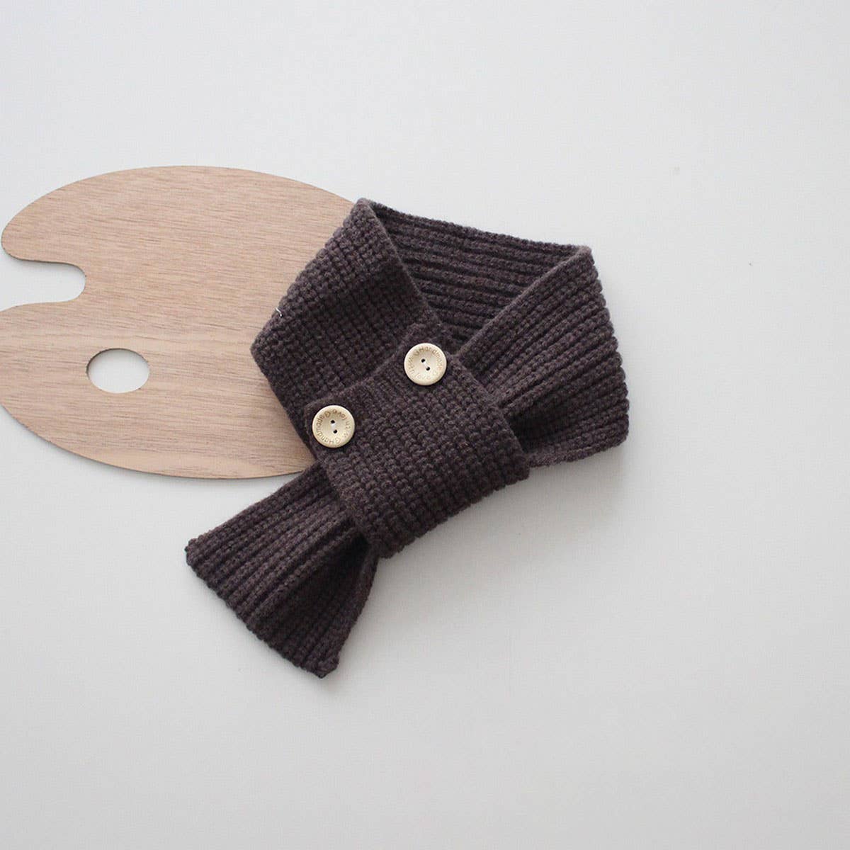Cute Button Knit Scarf ? Cozy Neck Warmer for Kids