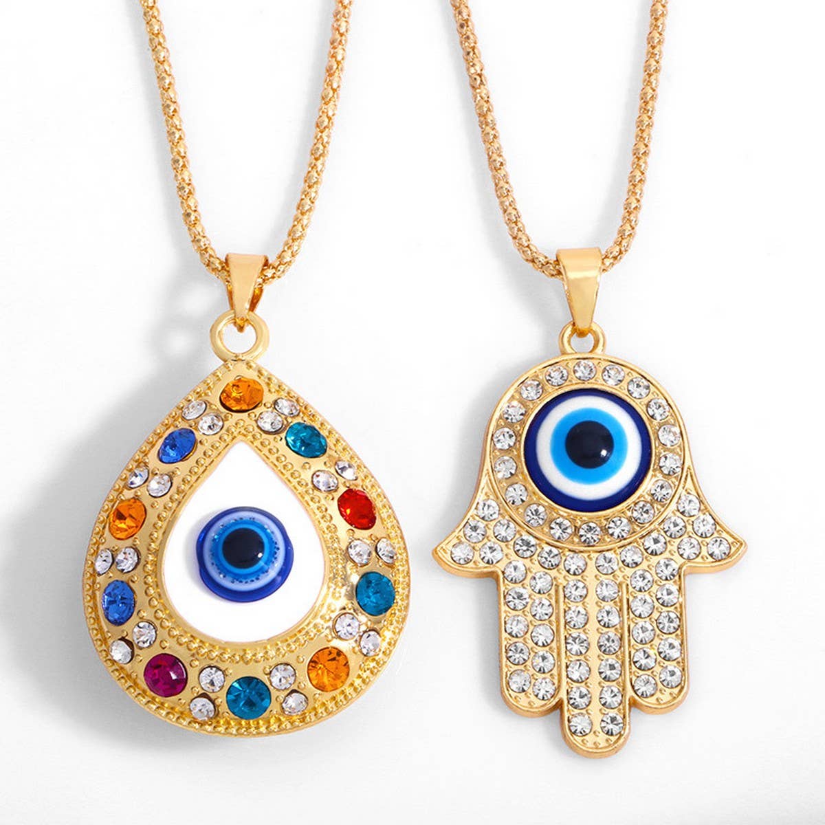 DEVIL'S EYE DIAMOND PENDANT NECKLACE