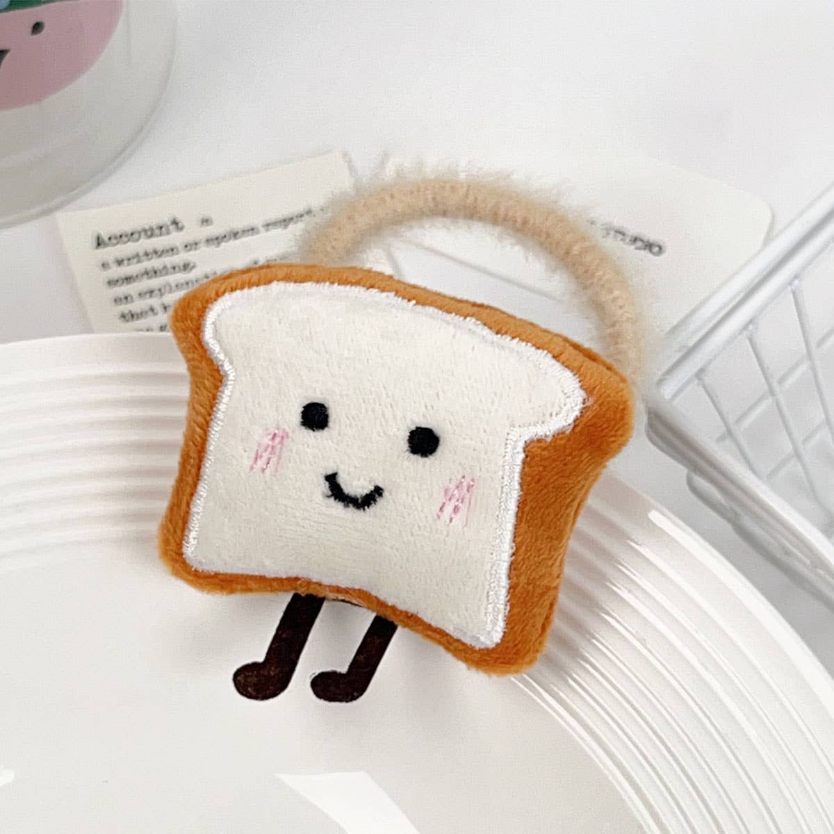 Cartoon rice ball bread hair tie bun hair tie