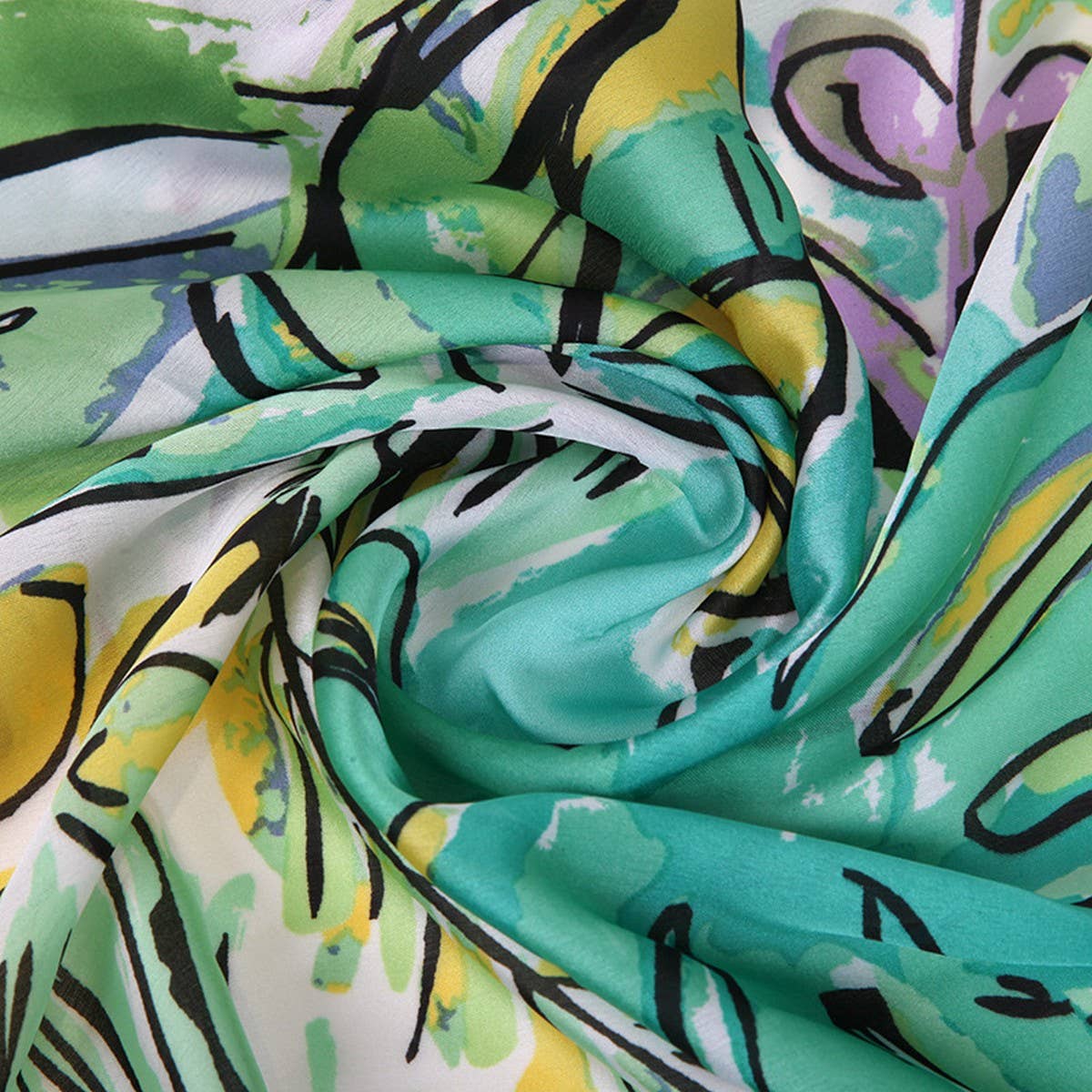 Banana Leaf Scarf - Summer Beach Wrap Shawl_CWASC0671