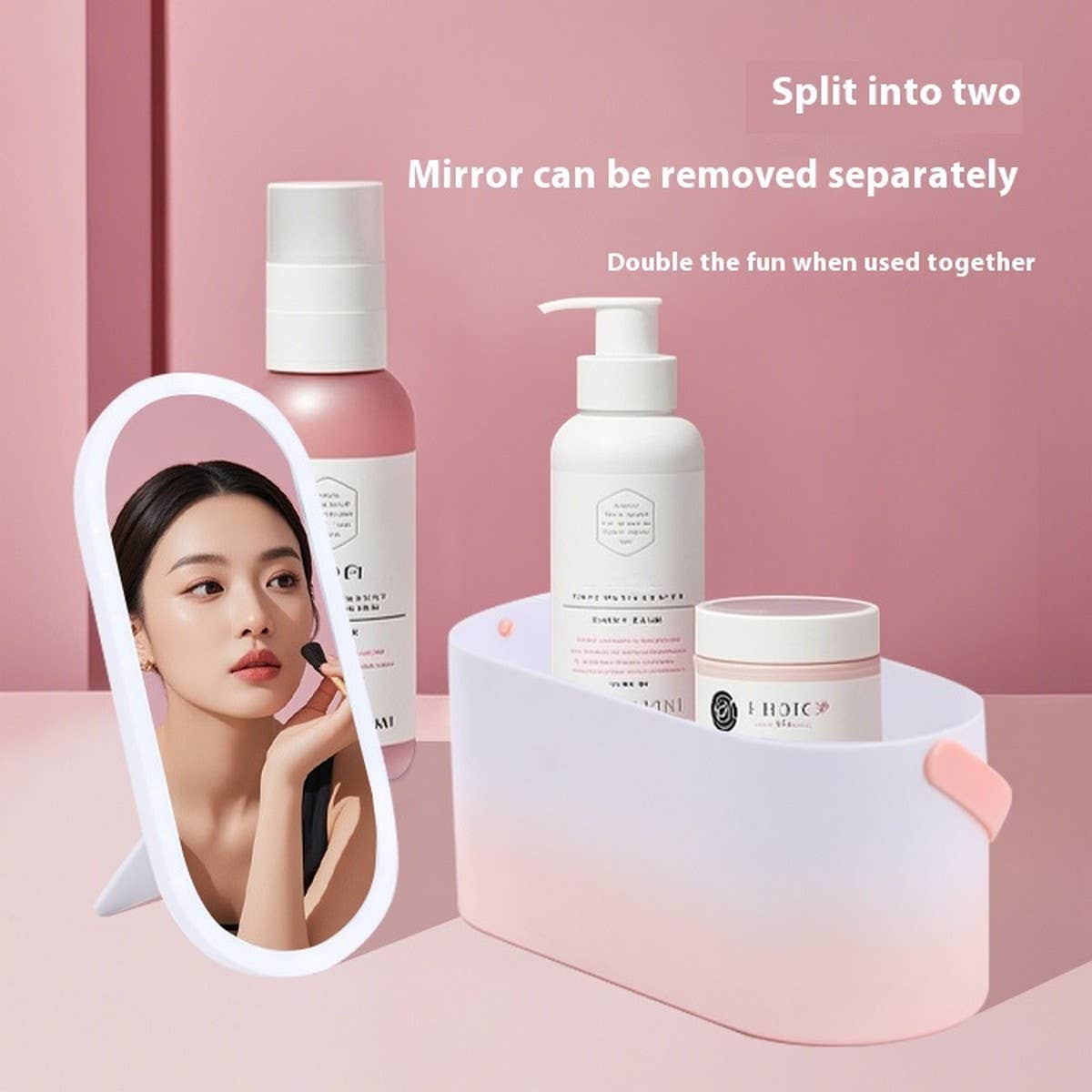 PORTABLE DRESSING BOX WITH LED LIGHT MIRROR_CWMM5633