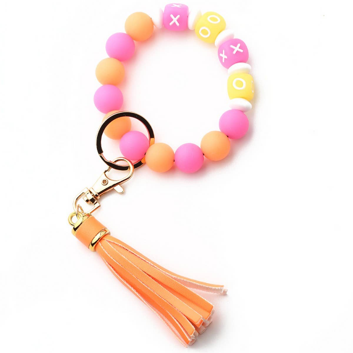 Glow-in-the-Dark Wristband with Tassel Keychain