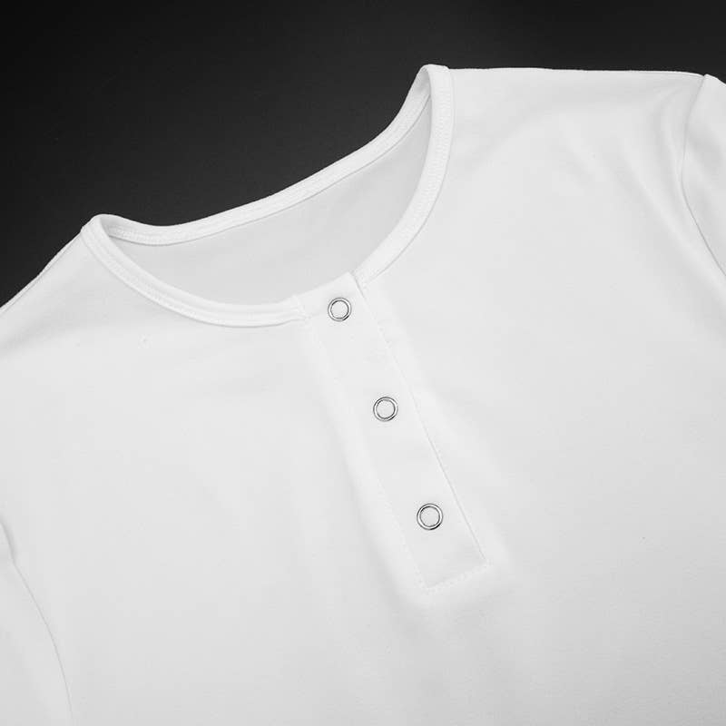 Round-neck solid crop top wide-leg pants set