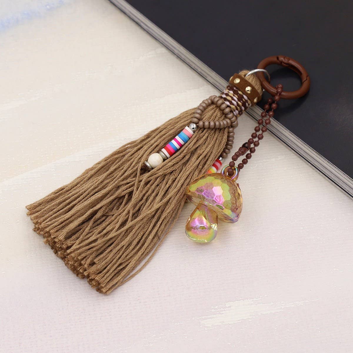CUTE MUSHROOM TASSEL PENDANT KEYCHAIN