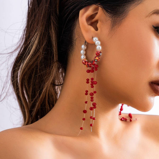 CREATIVE HALLOWEEN BLOOD DROP LONG EARRINGS