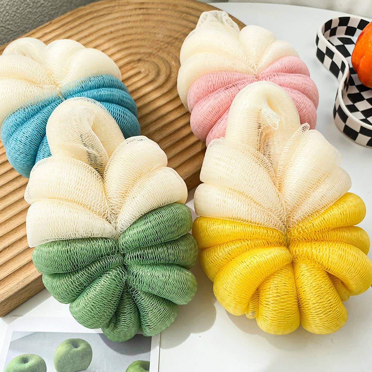 BATH POUF 50G LARGE CREATIVE TURTLE BATH FLOWERBALL_CWMM3385