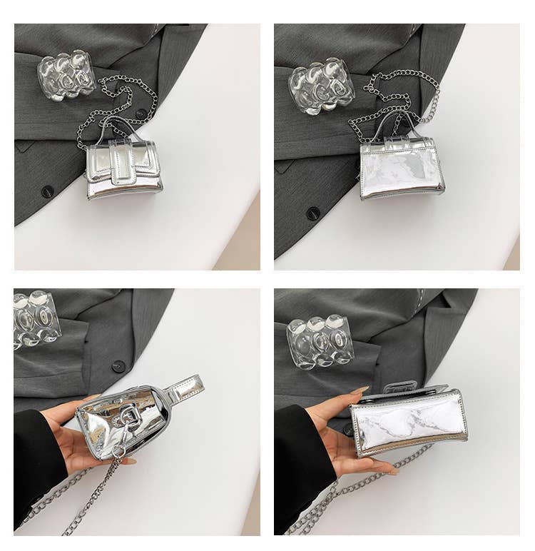 Candy-colored portable mini crossbody bag