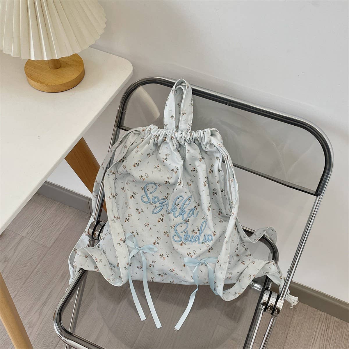 CWAB5801_VINTAGE TRAVEL LETTER EMBROIDERY BACKPACK