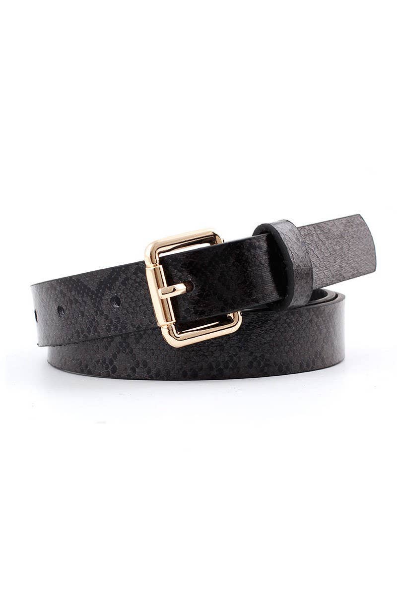 SNAKE SKIN PATTERN CASUAL BELT_CWABE0067