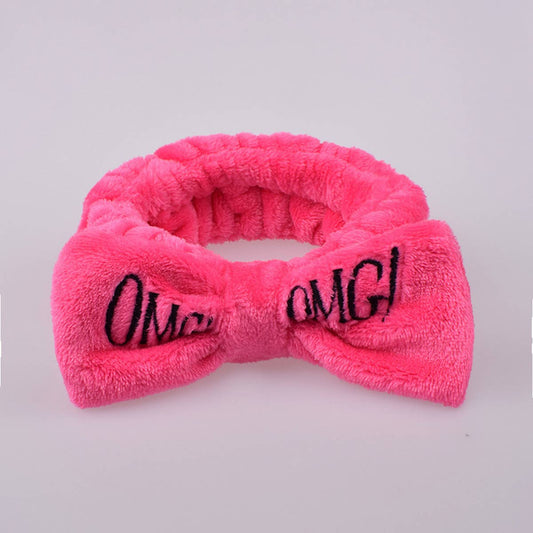 ALPHABET BOW FACE WASH HEADBAND_CWMM0726