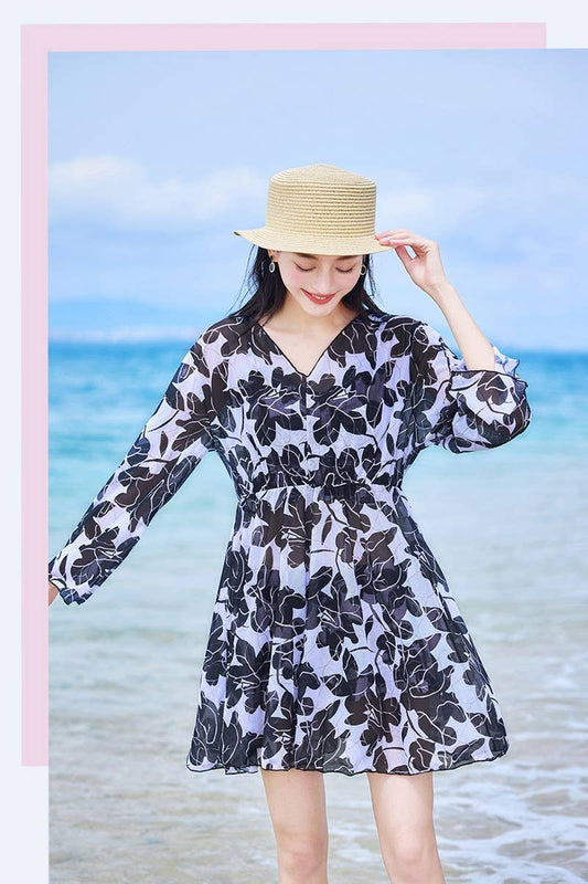 CWMW0861_LONG-SLEEVED SUN PROTECTION THREE-PIECESWIMSUIT