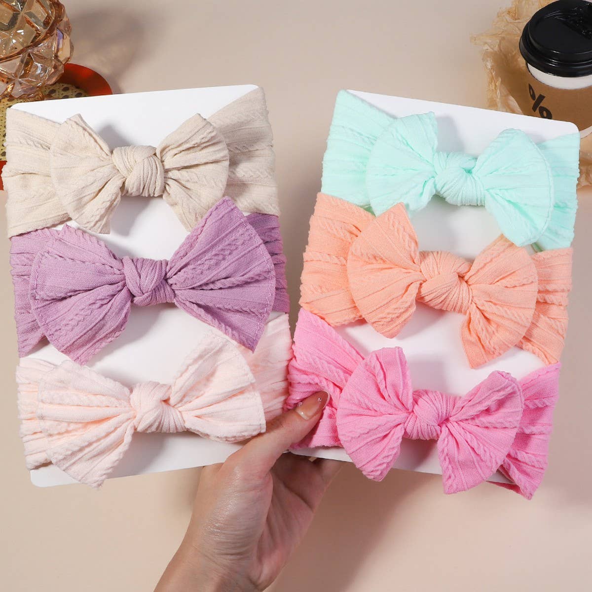 Baby Headband Set with Jacquard Bow_CWAHA6683