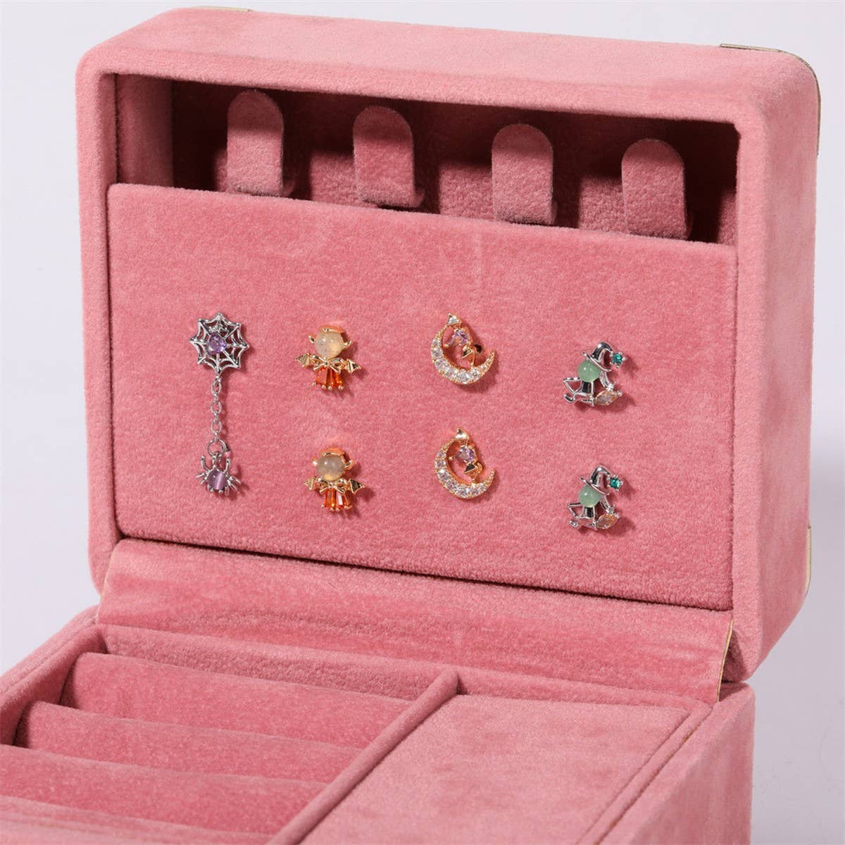 Halloween Devil Spider Witch Bat Heart Earrings