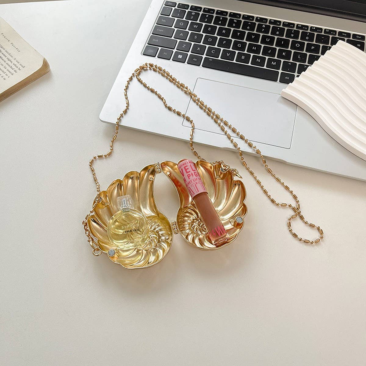 CONCH LIPSTICK  CELEBRITY EVENING BAG CLUTCH BAG_CWAB3264