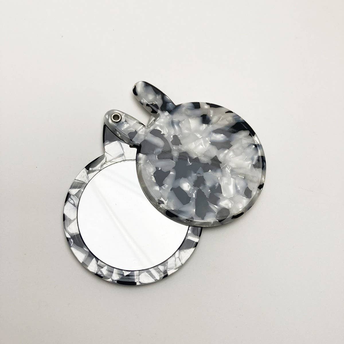 Cute Bunny Compact Mirror Acetate Floral