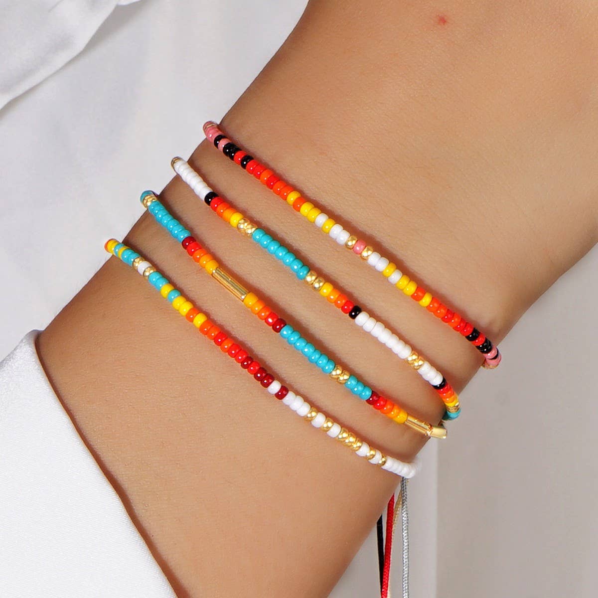 BOHEMIAN STYLE COLOR SMALL BRACELET BEADED BRACELET_CWMM3795
