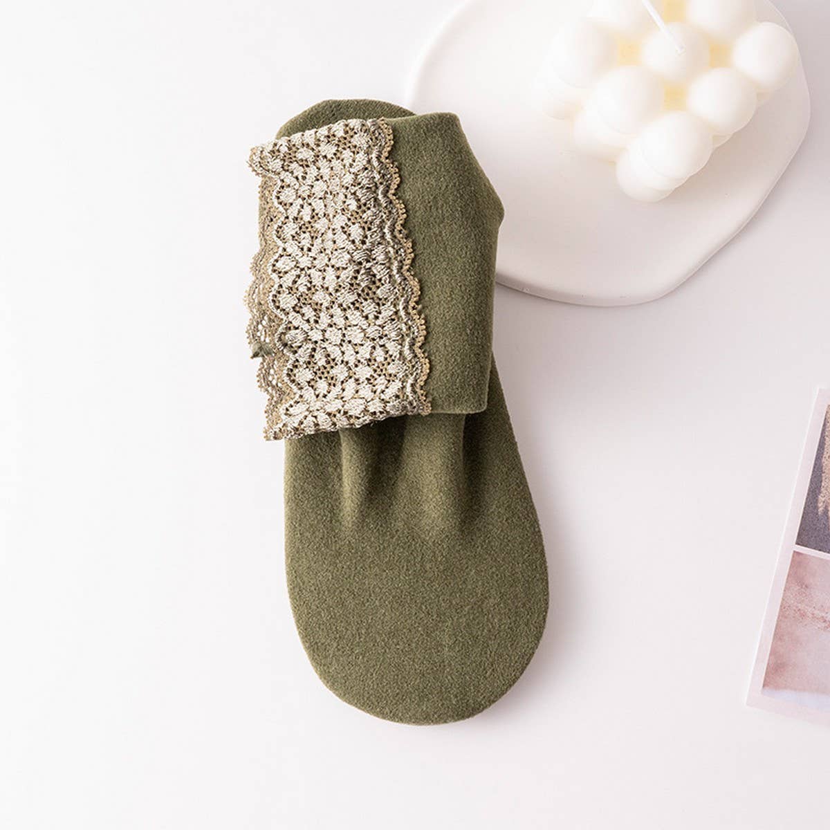 AUTUMN AND WINTER LACE SLEEPING SOCKS_CWMS0996