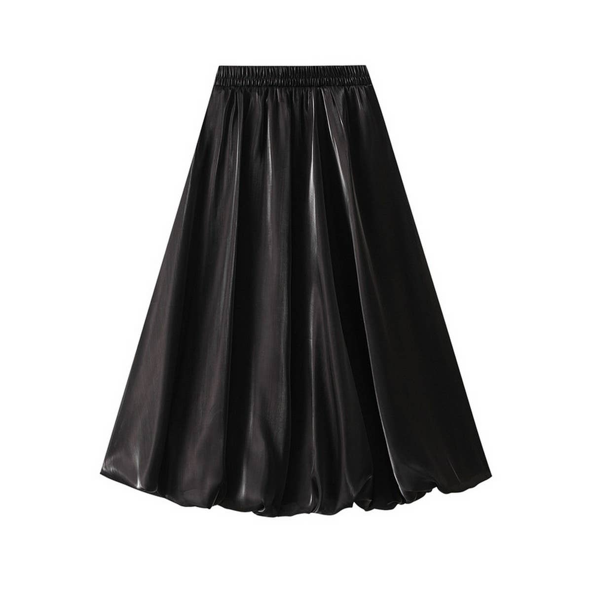 SHINY SILK PEARLESCENT FLOWER PETAL SKIRT