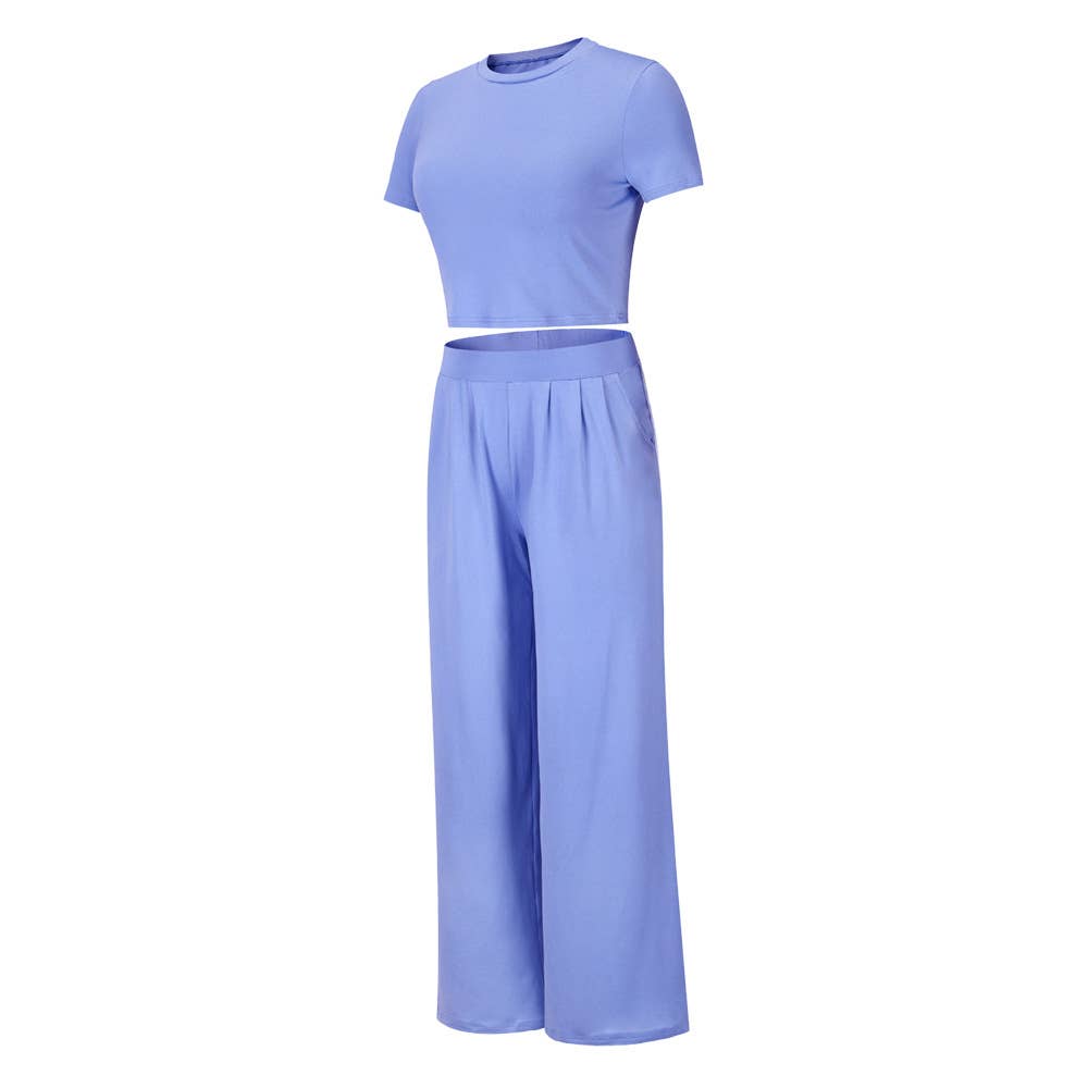 Two-piece short-sleeved T-shirt long pants set