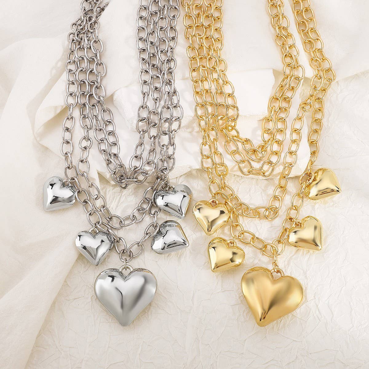 METAL STYLE PERSONALIZED HEART PENDANT NECKLACE