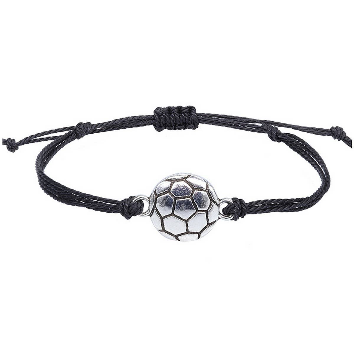 WATERPROOF WAX THREAD WOVEN FOOTBALL BRACELET