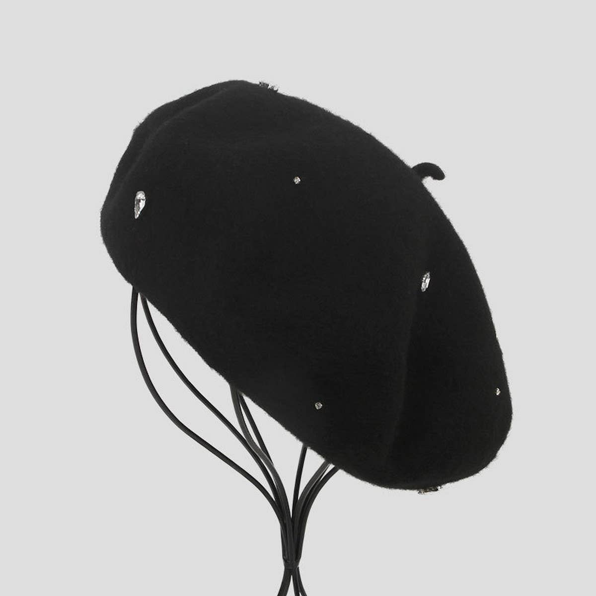 AUTUMN AND WINTER TEMPERAMENT RETRO DIAMOND BERET_CWAH1935