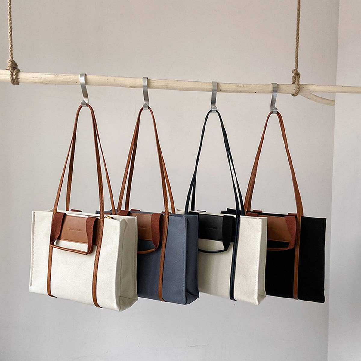 WOMEN FASHION SIMPLE CANVAS TOTE BAG_CWAB1595