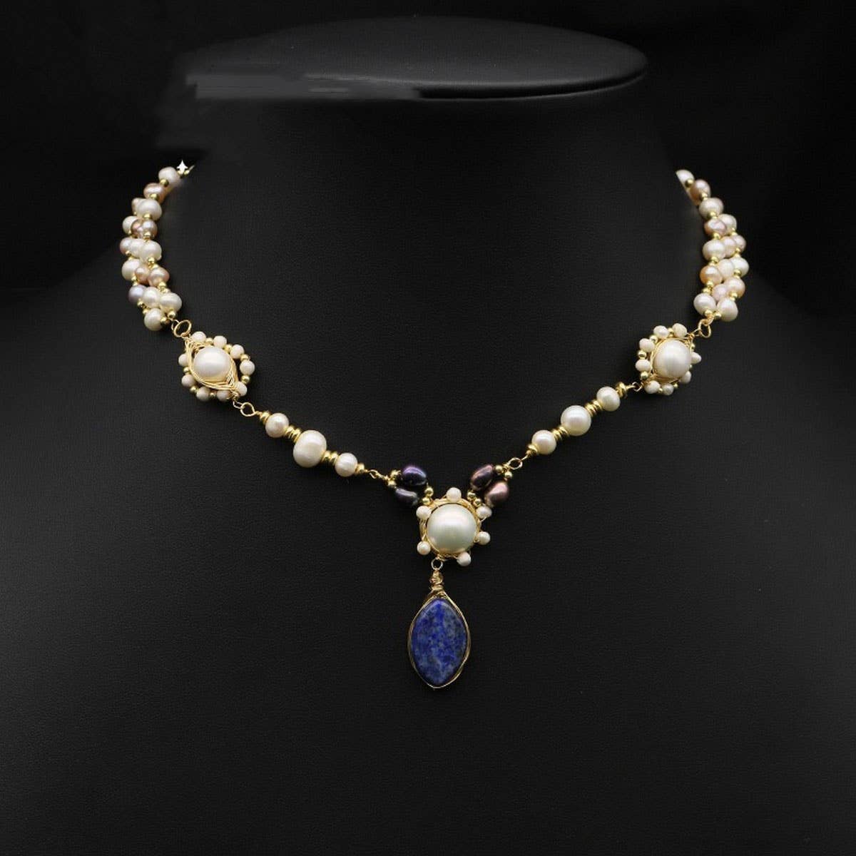 NEW DESIGN NATURAL FRESHWATER PEARL NECKLACE
