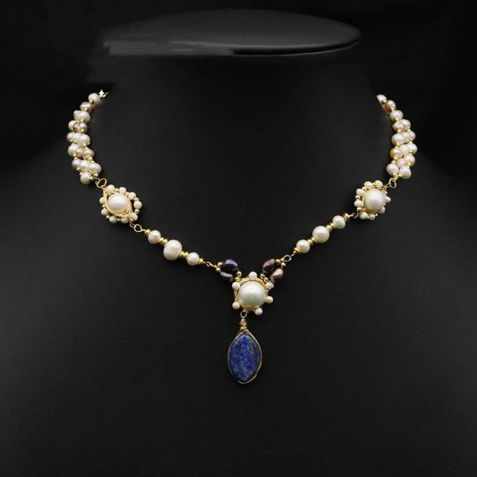 NEW DESIGN NATURAL FRESHWATER PEARL NECKLACE