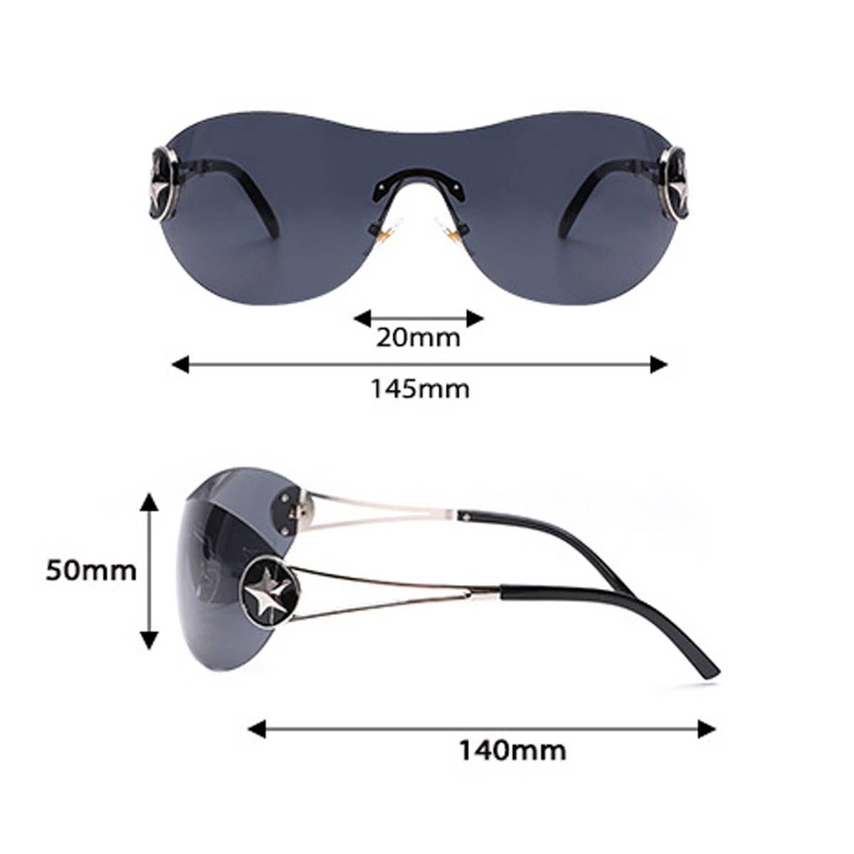Y2K LARGE-FRAME SUNGLASSES WITH FIVE-POINTED STARS_CWASG0151