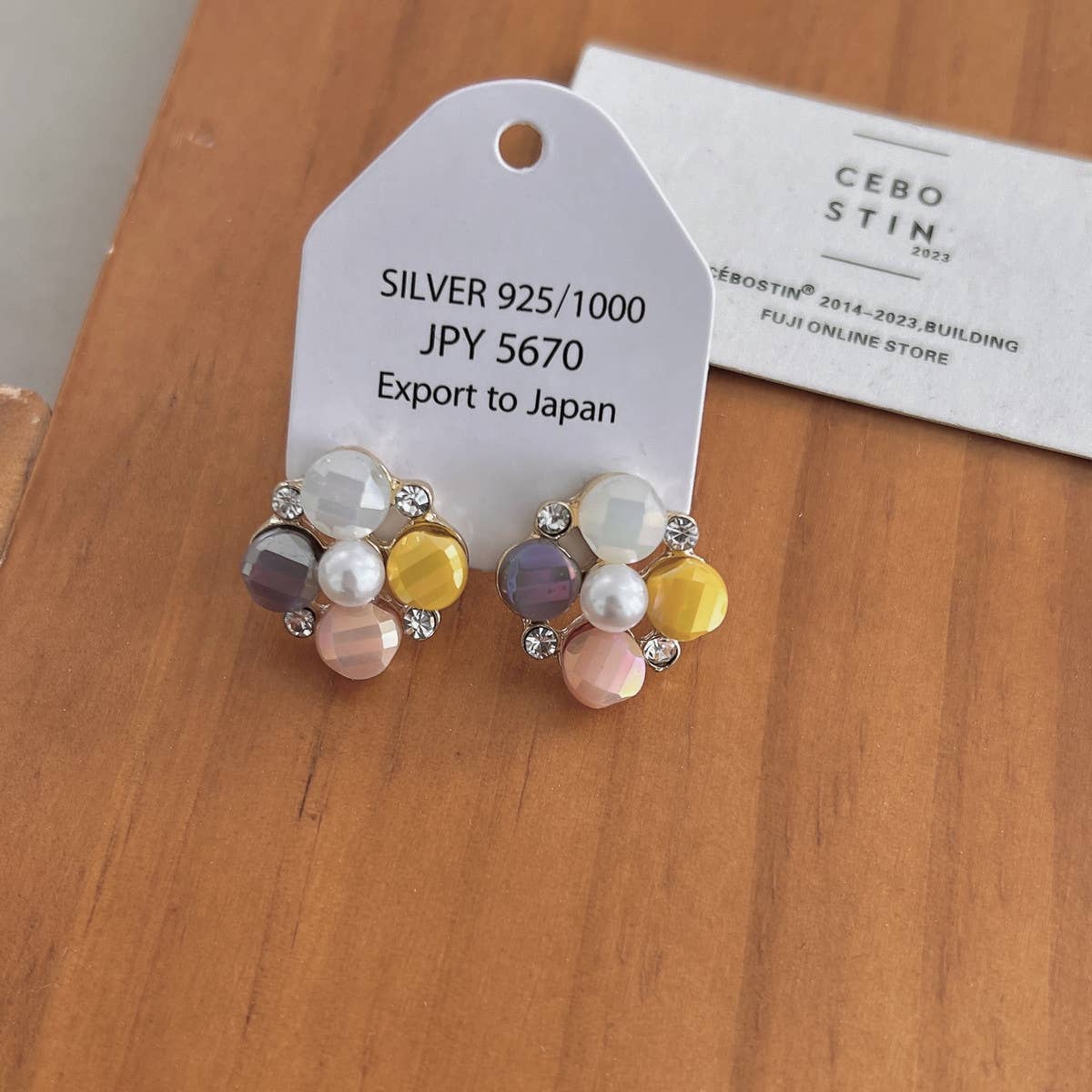 HIGH-END CRYSTAL FLOWER STUD EARRINGS