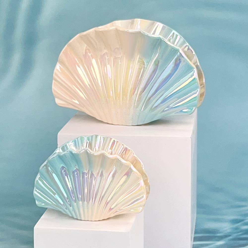 Gradient ocean shell vacation style hair clip