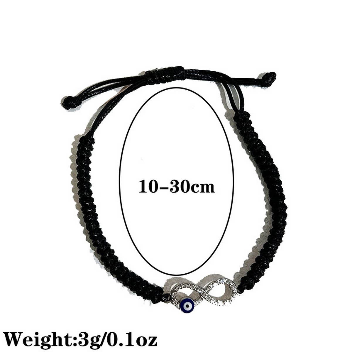 Evil Eye Infinity Anklet ??Handmade Beach Cord_CWMM6343