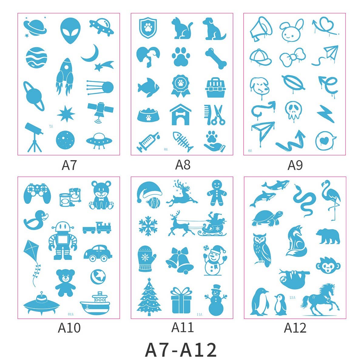 Kids Tattoo Sticker Set Creative Body Art Decals
