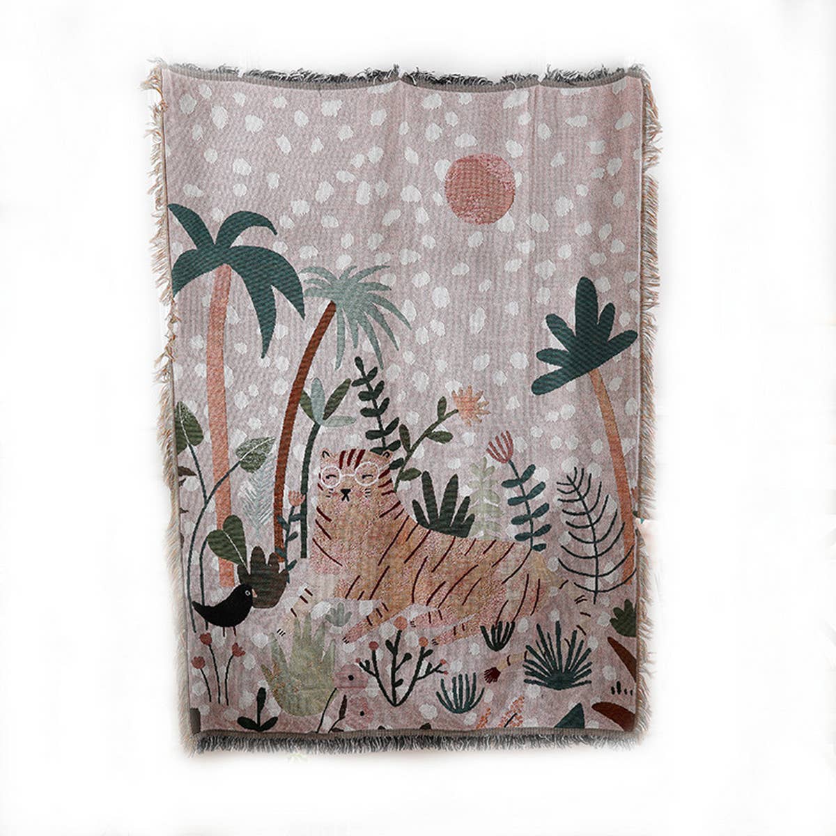 MULTIFUNCTIONAL BLANKET WITH LEAF PATTERN