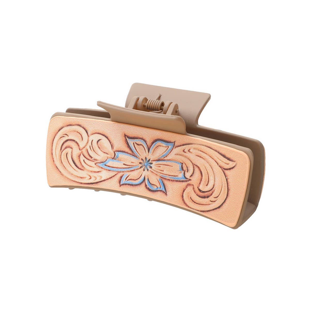 Retro Western Cowboy Faux Leather Hair Claw Clip_CWAHA0610