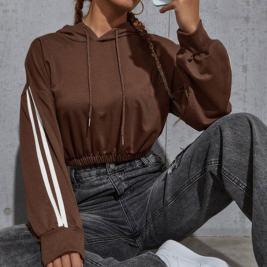 SHORT COLOR MATCHING HOODIE SHORT HOODIE