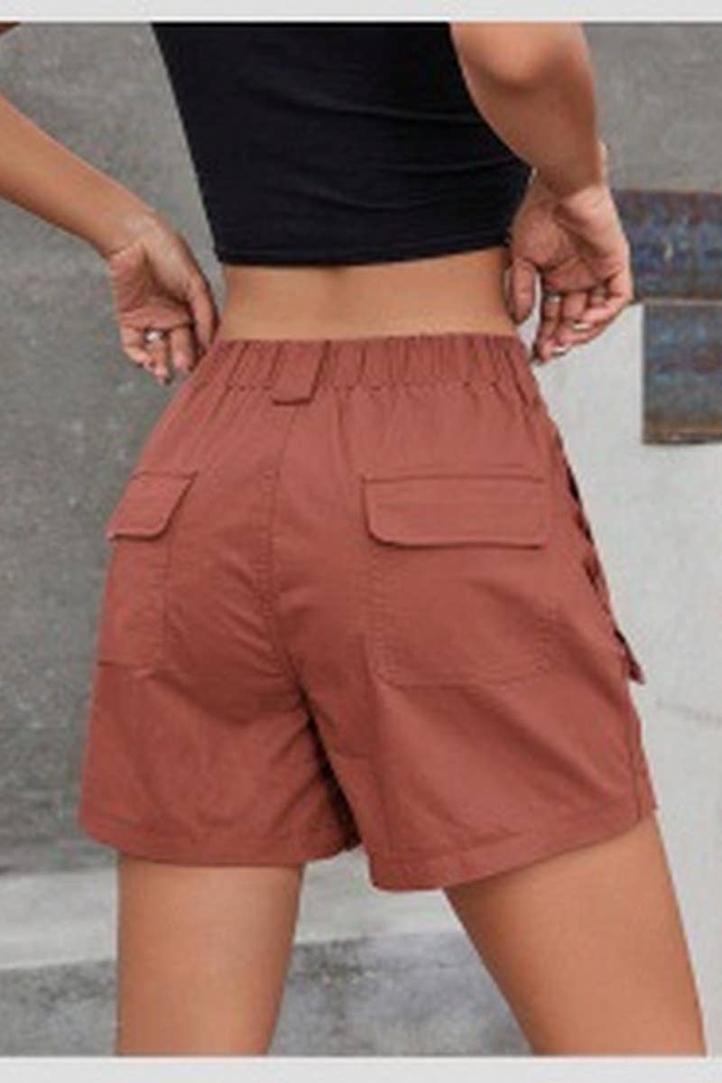 CWBSP0582_HIGH WAIST LOOSE FIT WIDE LEG FLATTERING SHORTS