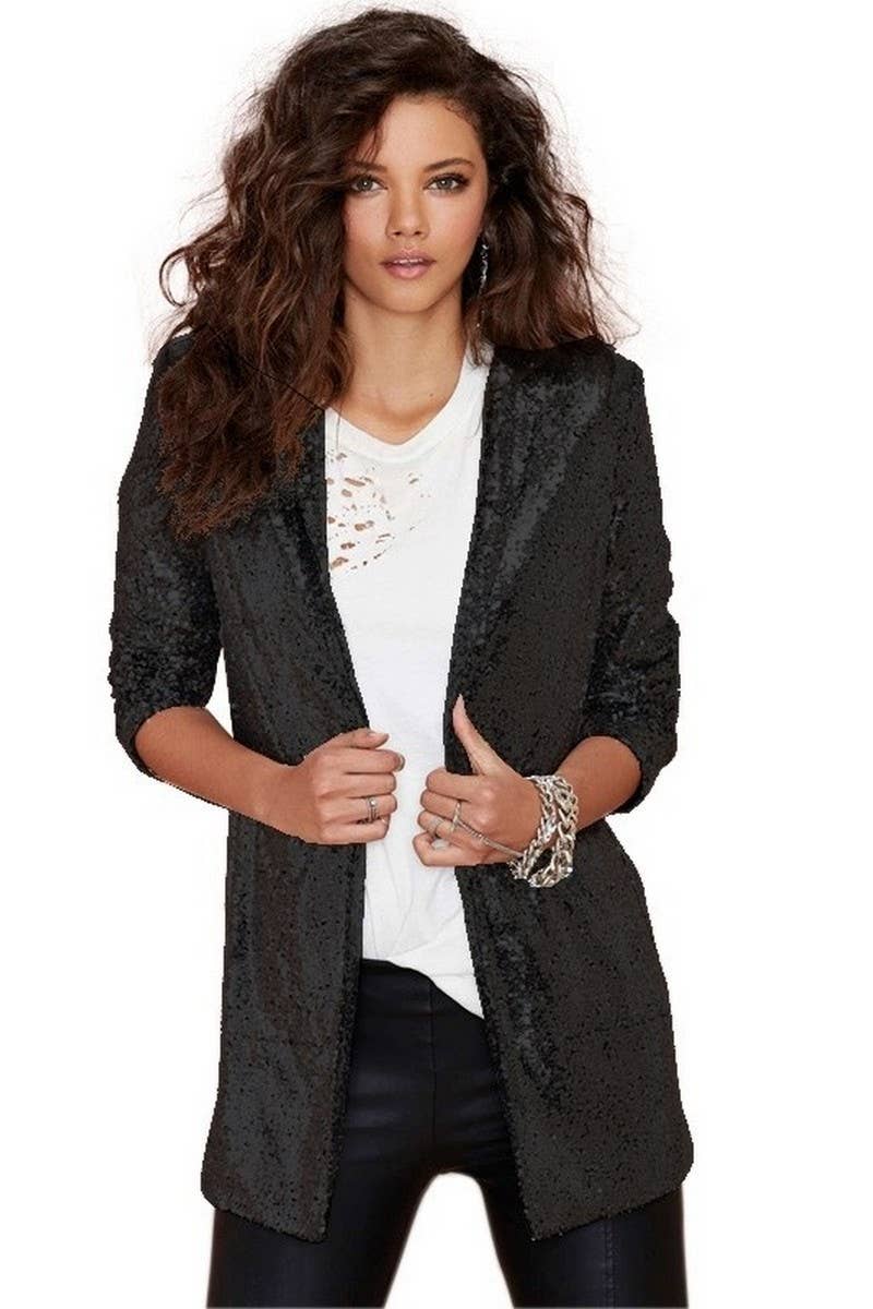 CWOCO1129_SEQUINED BAR PARTY PERFORMANCE SUIT JACKET