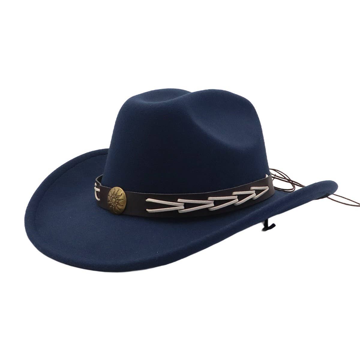 Couples Wool Fedora Hat Cowboy Jazz Style_CWAH04383