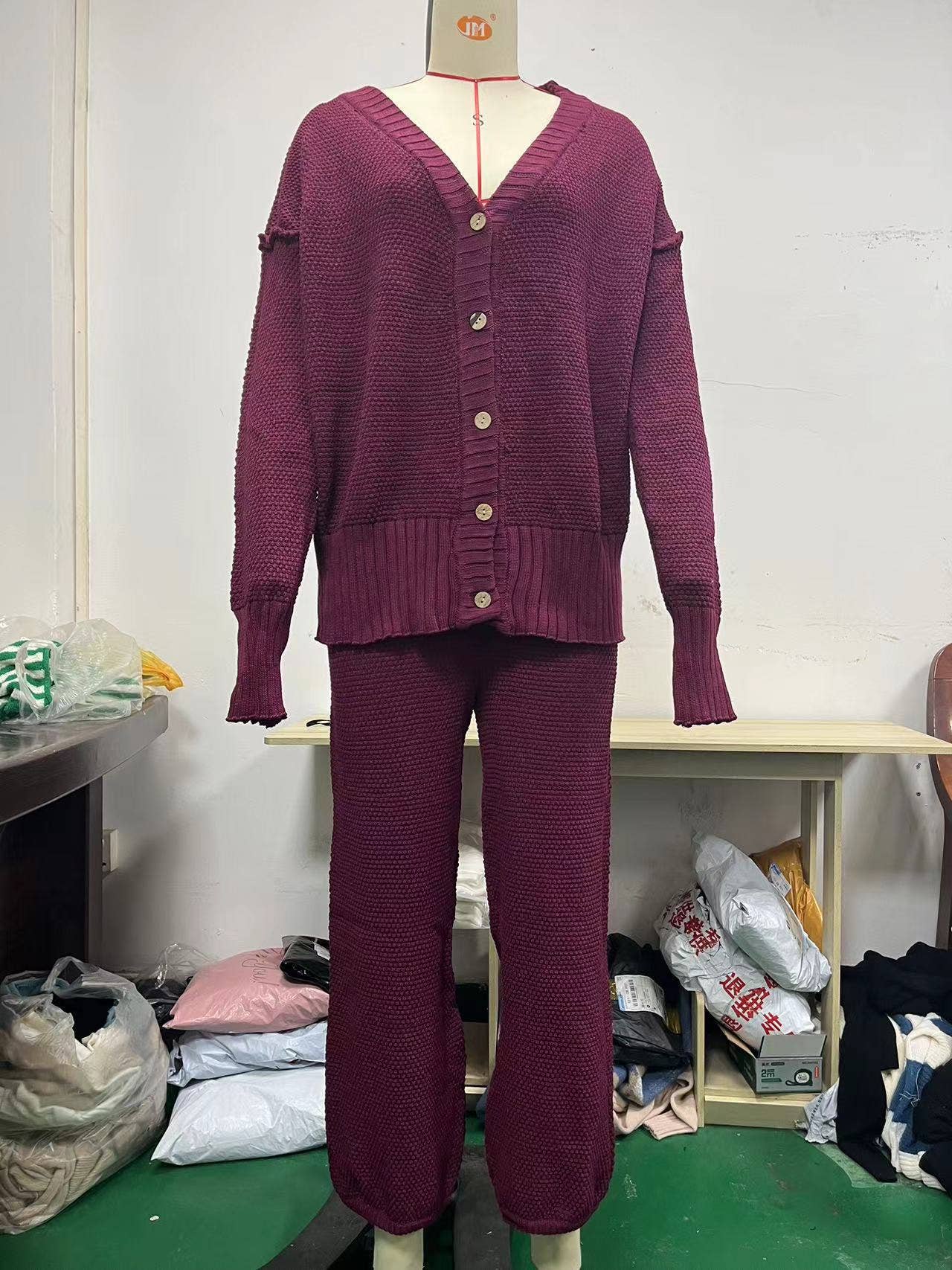 LOOSE CASUAL WIDE LEG SWEATSHIRT FASHION SUIT