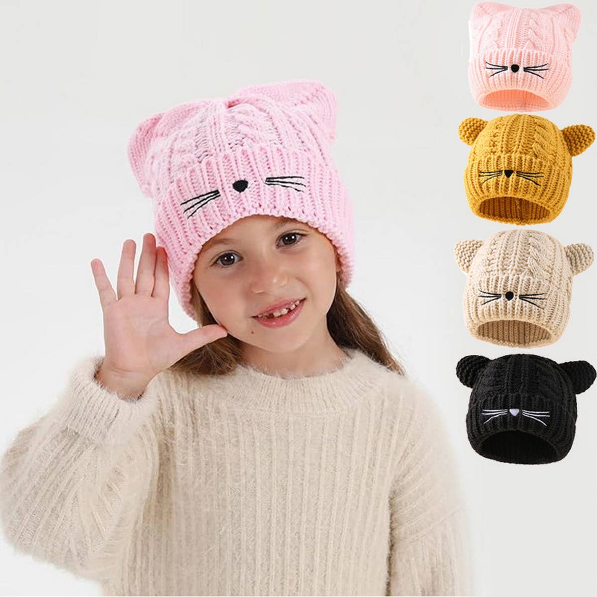 2024 NEW CAT EAR WARM KNITTED HAT_CWAH1743