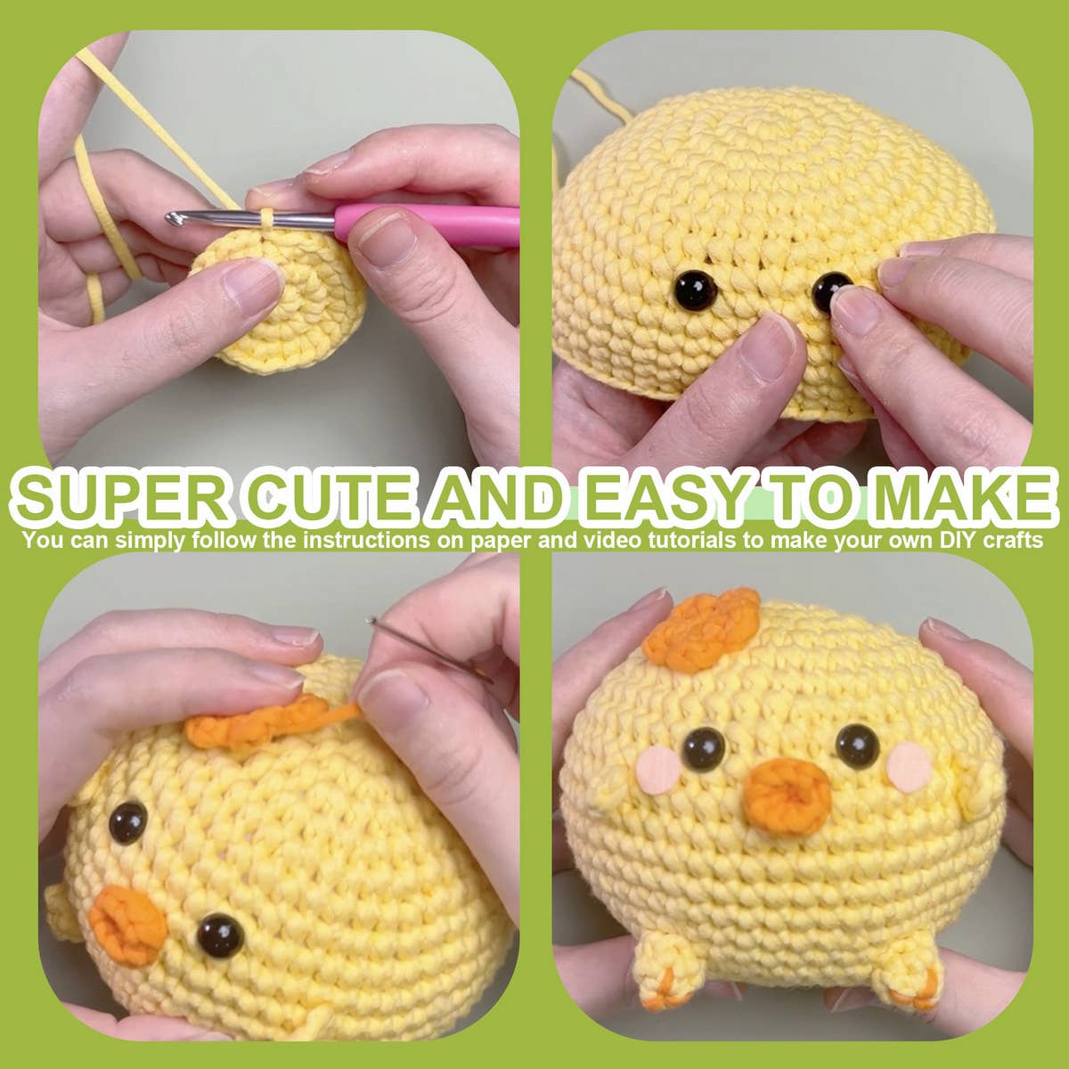 HANDMADE CHICKEN DOLL CROCHET MATERIAL KIT