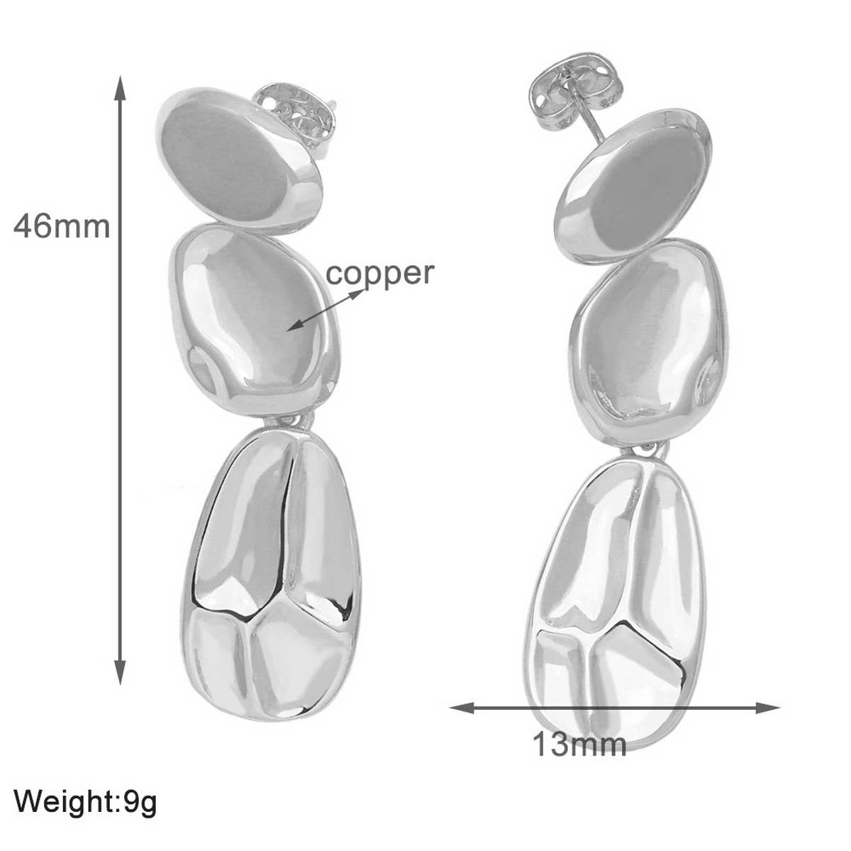 SIMPLE AND STYLISH IRREGULAR PENDANT EARRINGS