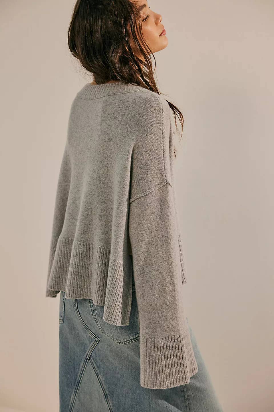 STYLISH LOOSE CREW-NECK LONG-SLEEVED SWEATER