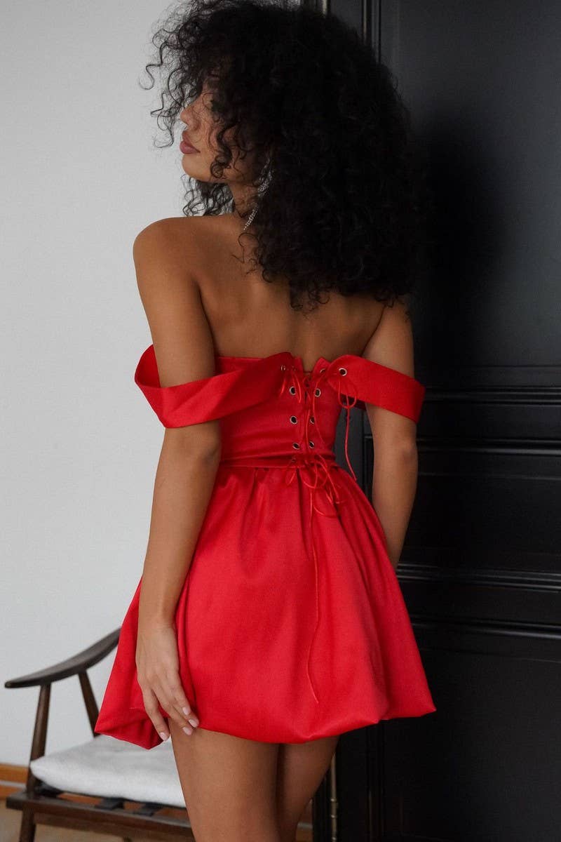 CWDTD0403_SLEEVELESS OPEN BACK HERRINGBONE SATIN DRESS