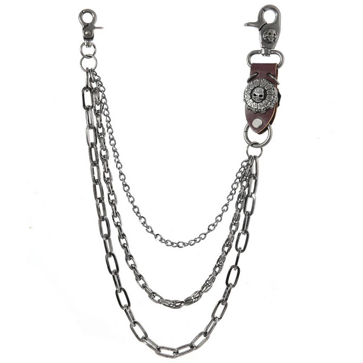 PUNK SKULL PENDANT MULTI-LAYERED TROUSER CHAIN_CWMM4879