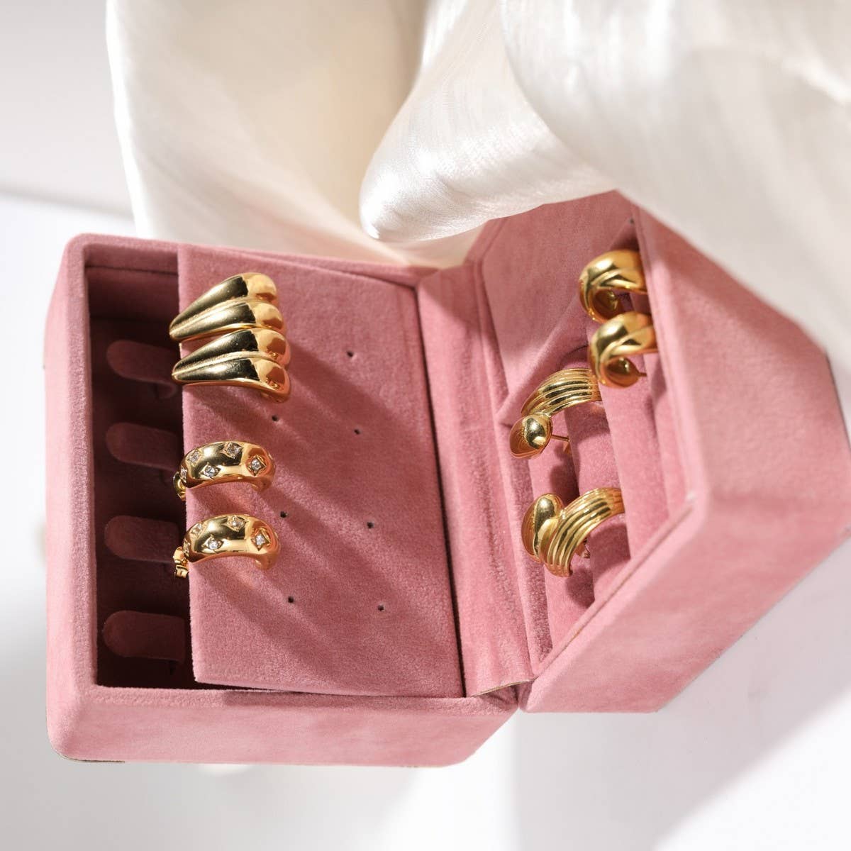 Stainless Steel Mirror Geometric Earrings_CWAJE5114